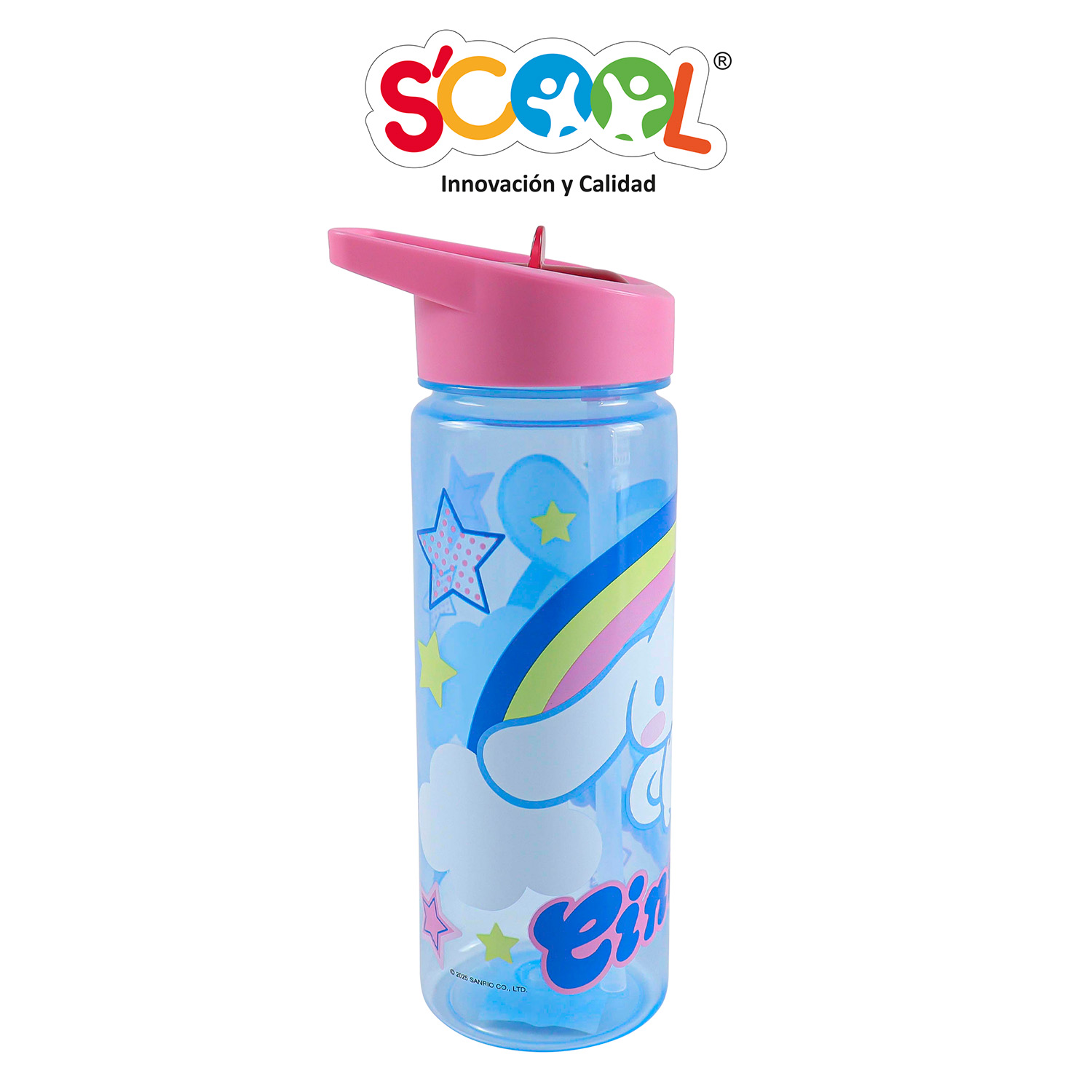 BOTELLA PP 590ML C/CAÑA CINNAMOROLL