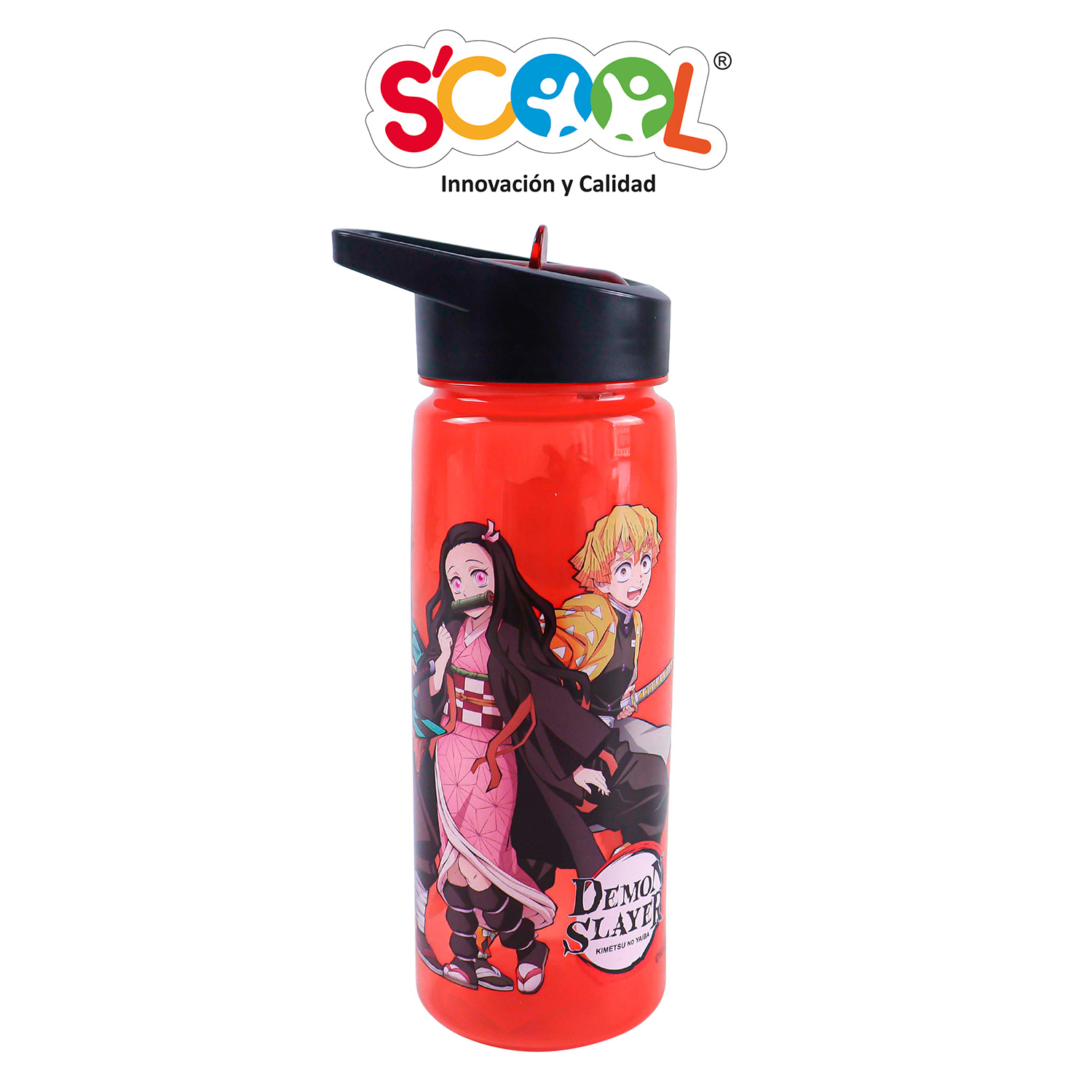 BOTELLA PP 590ML C/CAÑA DEMON SLAYER