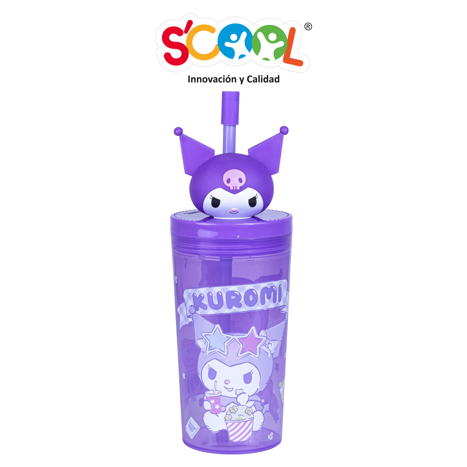 SCOOL VASO TUMBLER C/CAÑA KUROMI