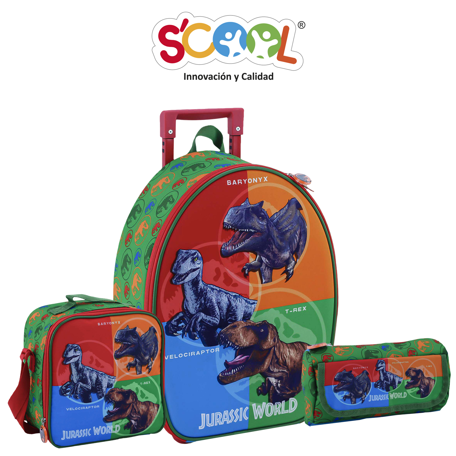 set maleta grande EVA 3D JURASSIC