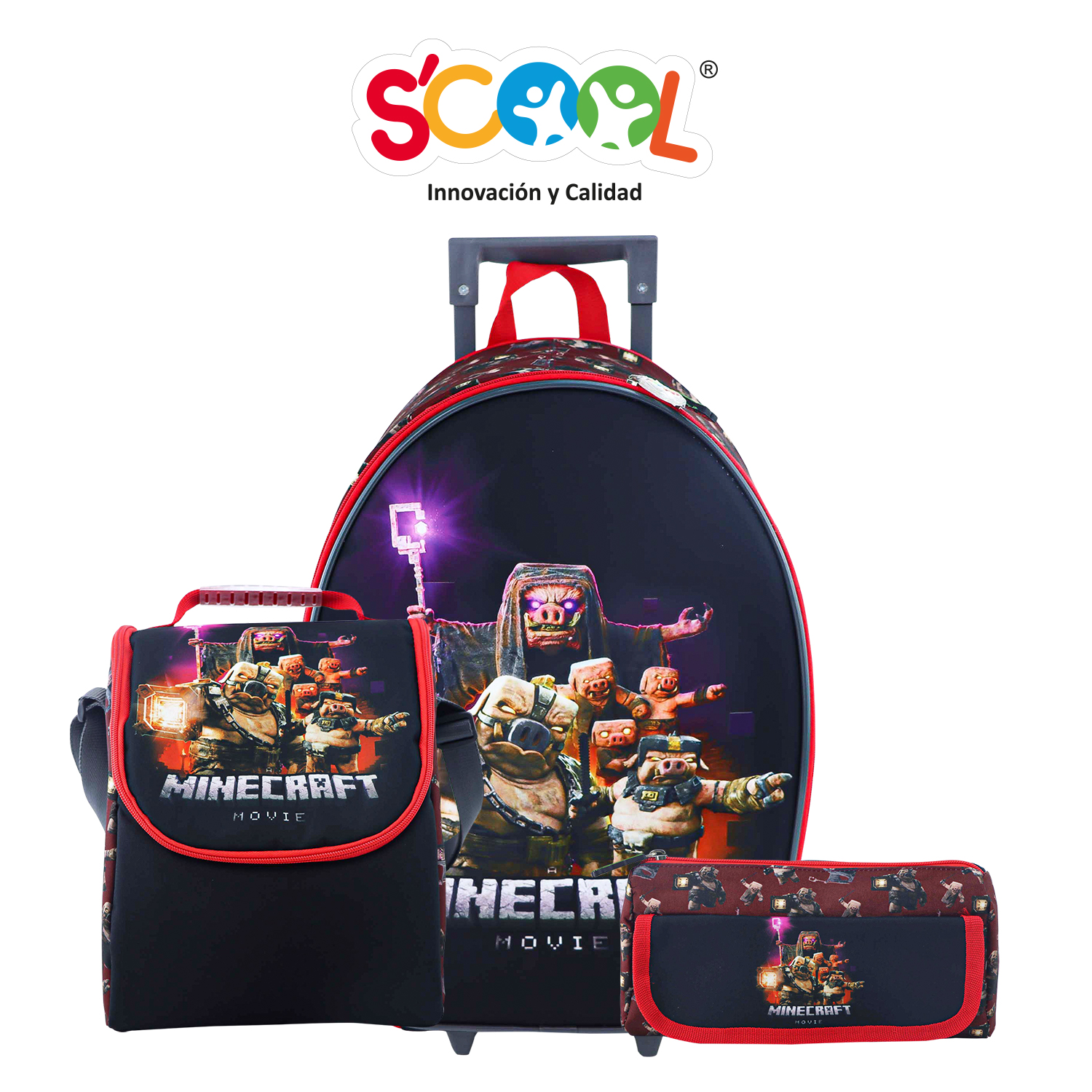 SET MALETA GDE EVA 3D MINECRAFT