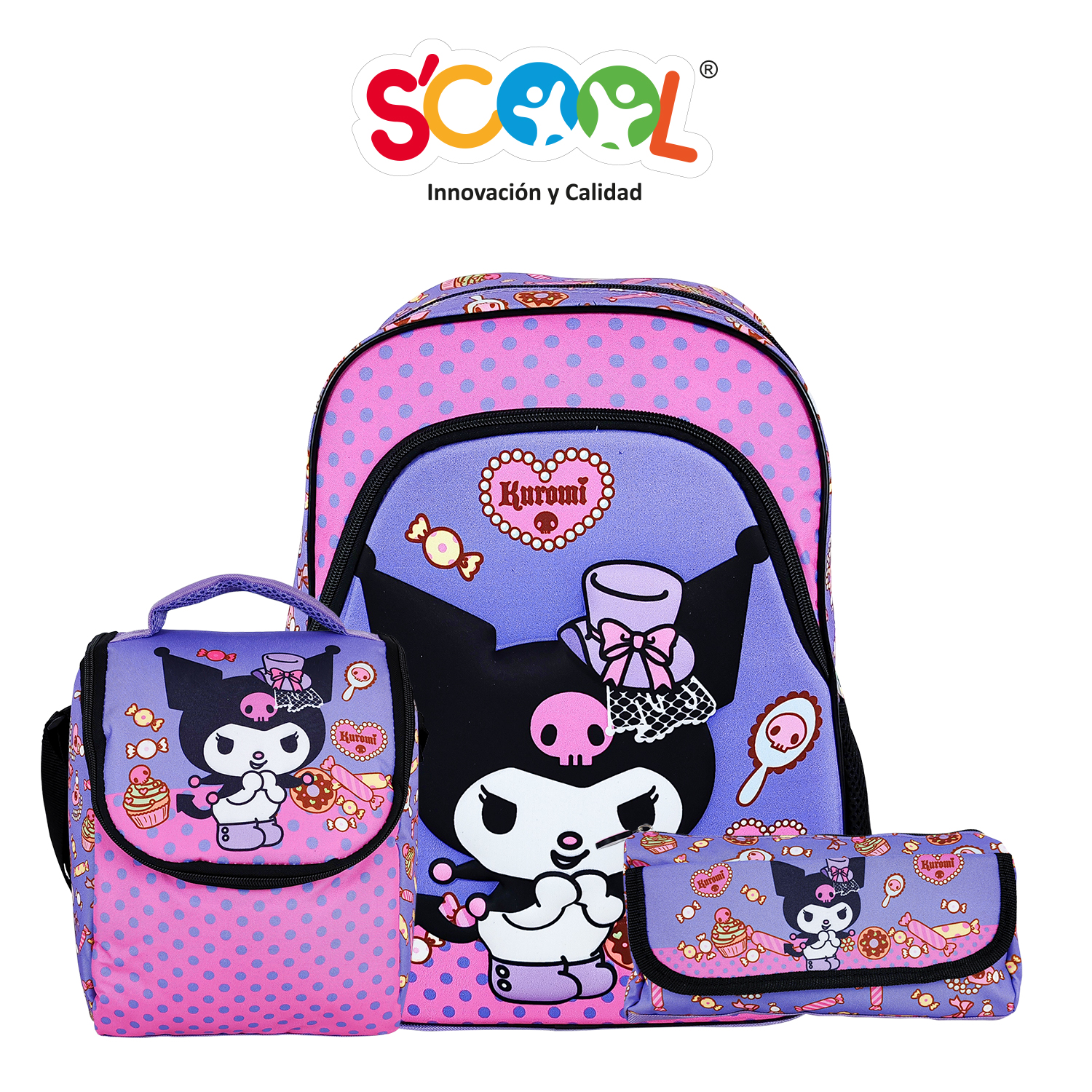 SET MOCHILA NEW DELUXE OFICIO EVA 3D