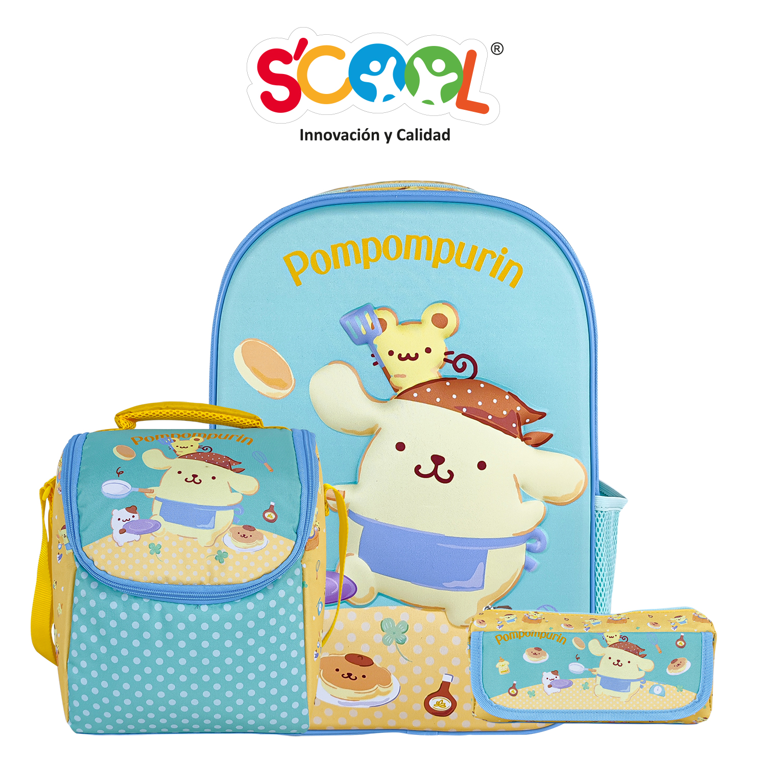 SET MOCHILA 2 BOLSILLOS OFICIO EVA 3D