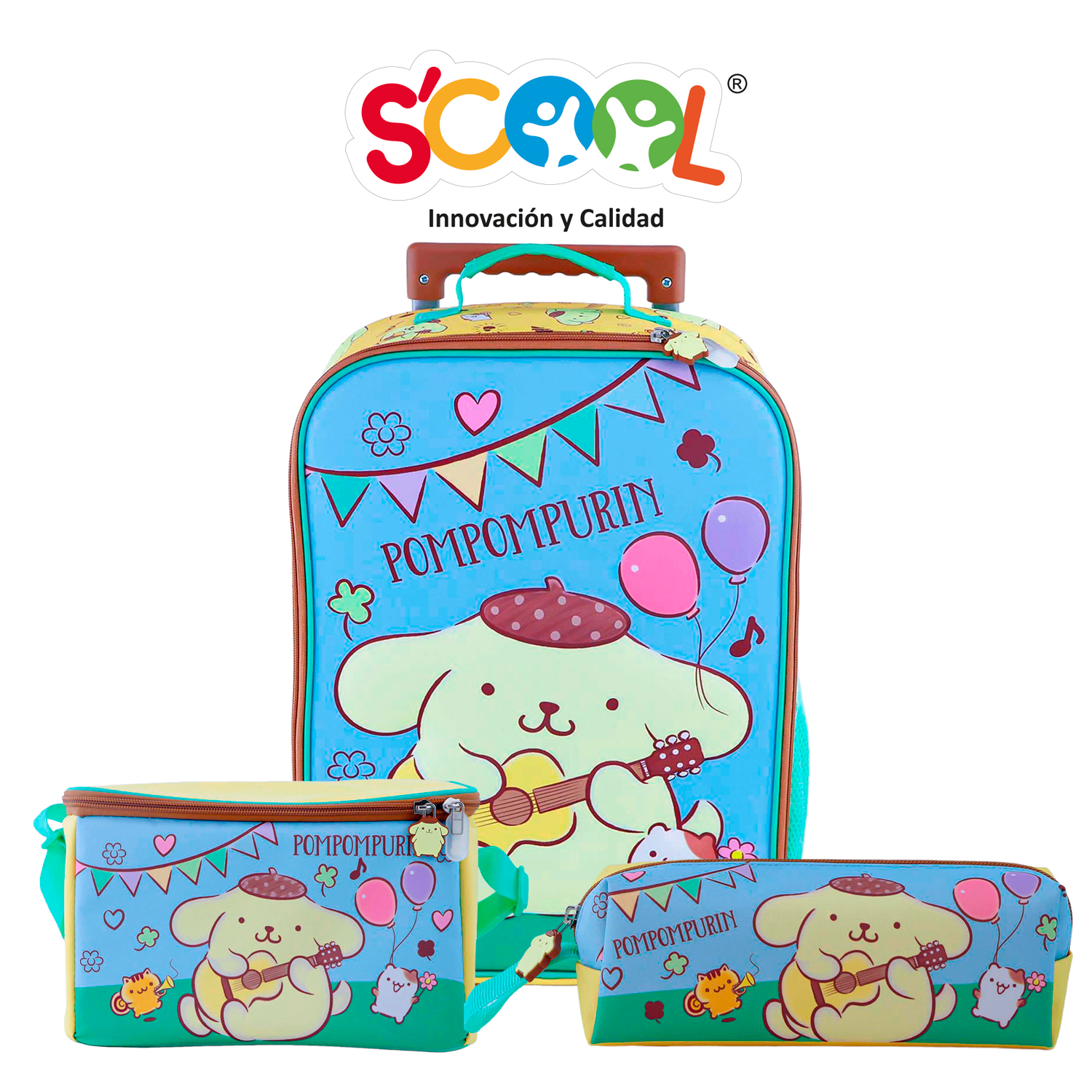 SET MALETA GDE EVA 3D POMPOMPURIN
