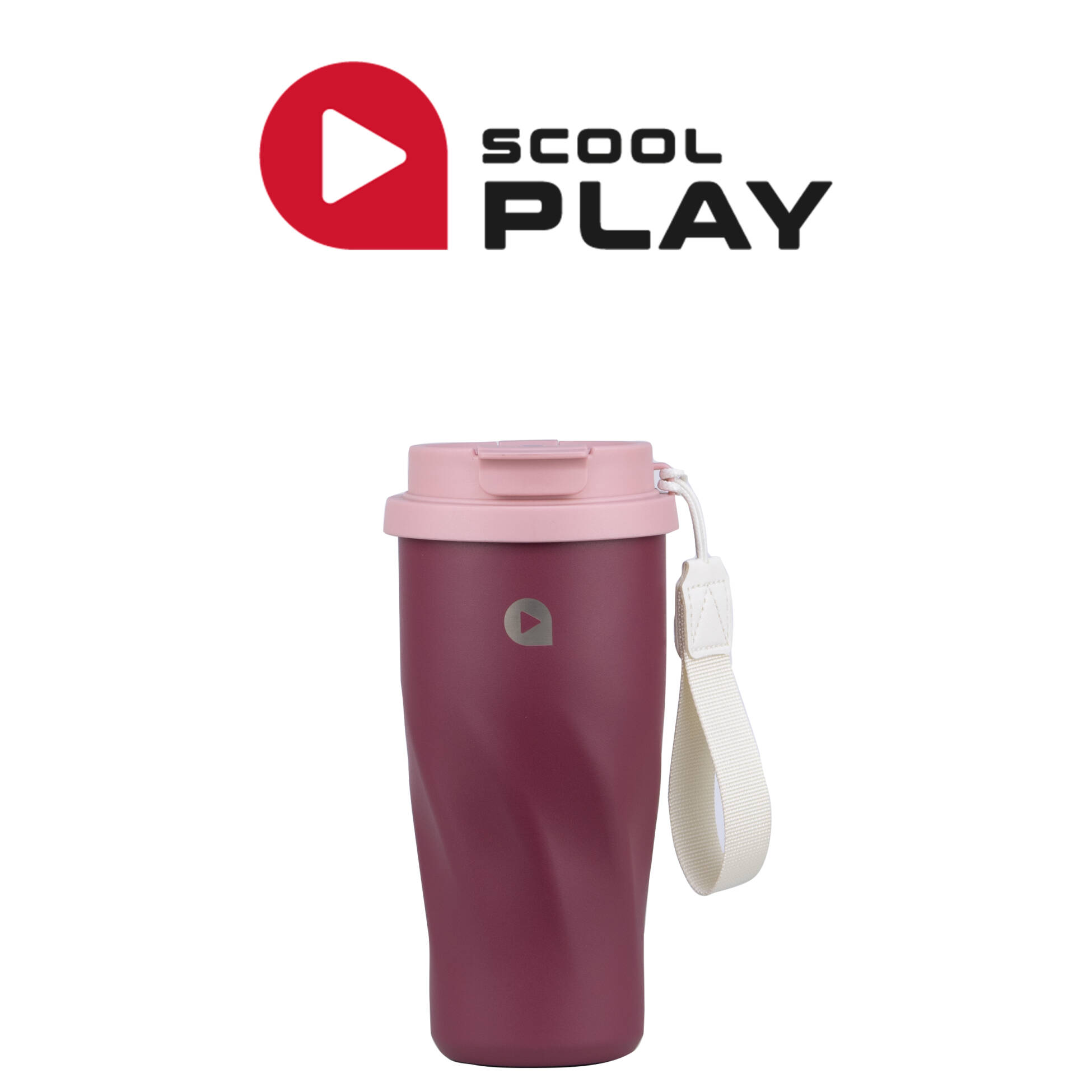 26 PLAY AQUA MUG SS 500ML DOBLE TOMA RASPBERRY