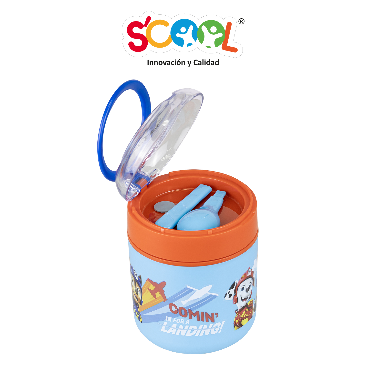 SCOOL TERMO COMIDA PP-SS 530ML CON CUBIERTO PAW PATROL H - Imagen 2