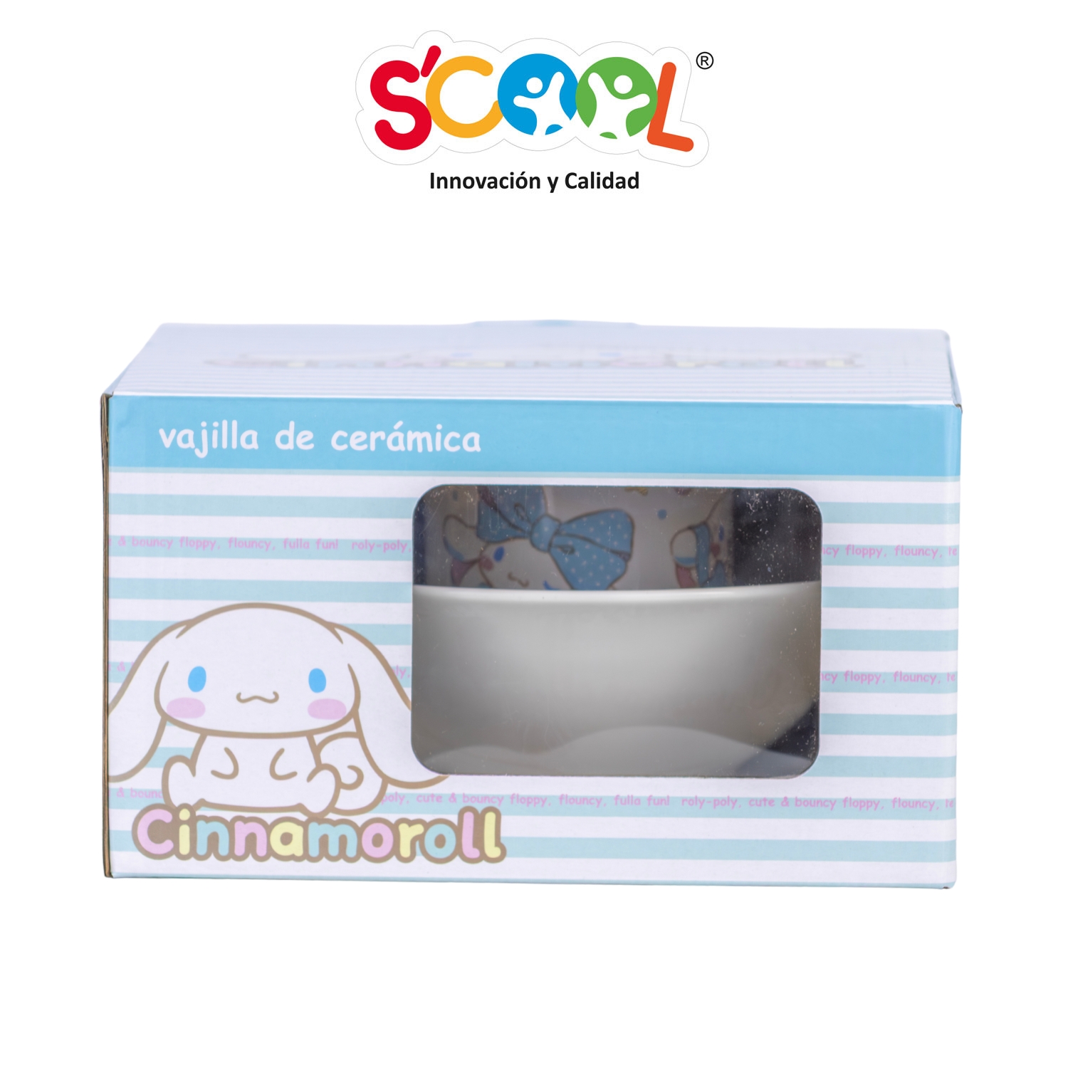 SCOOL SET DE VAJILLA DE CERÁMICA 3 PIEZAS CON TAZA CINNAMOROLL - Imagen 2