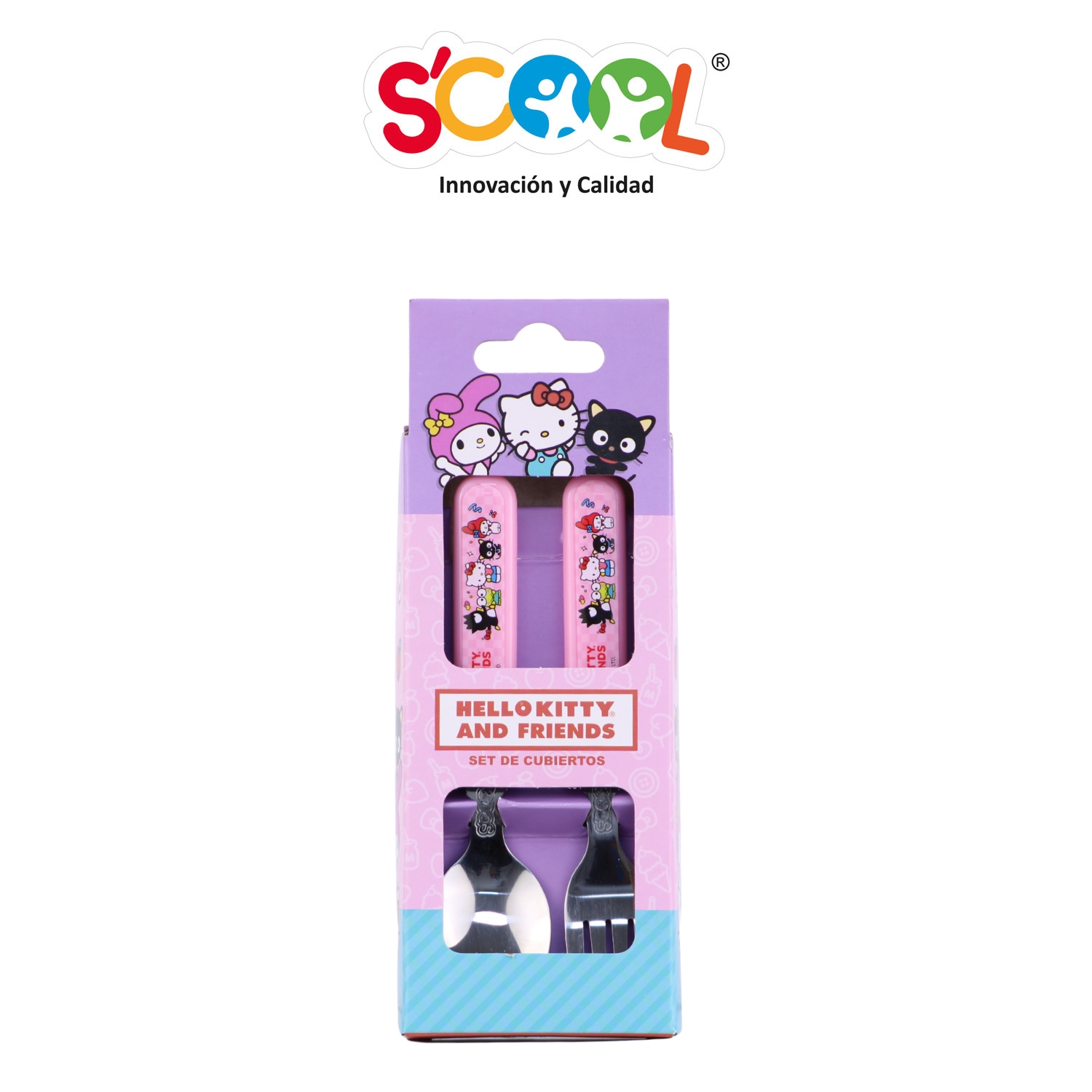 SCOOL INV SET CUBIERTOS SS CON CAJA HELLO KITTY & FRIENDS - Imagen 2