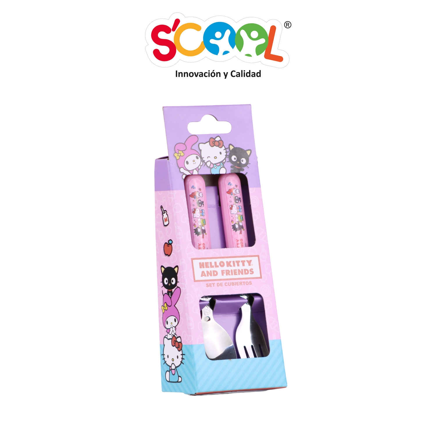 SCOOL INV SET CUBIERTOS SS CON CAJA HELLO KITTY & FRIENDS - Imagen 3