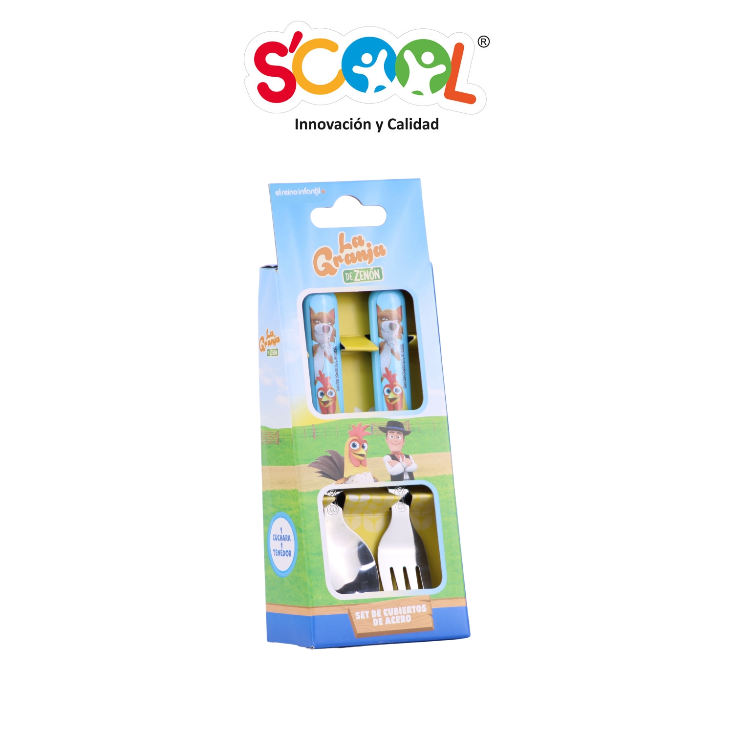 SCOOL INV SET CUBIERTOS SS CON CAJA GRANJA DE ZENÓN - Imagen 3